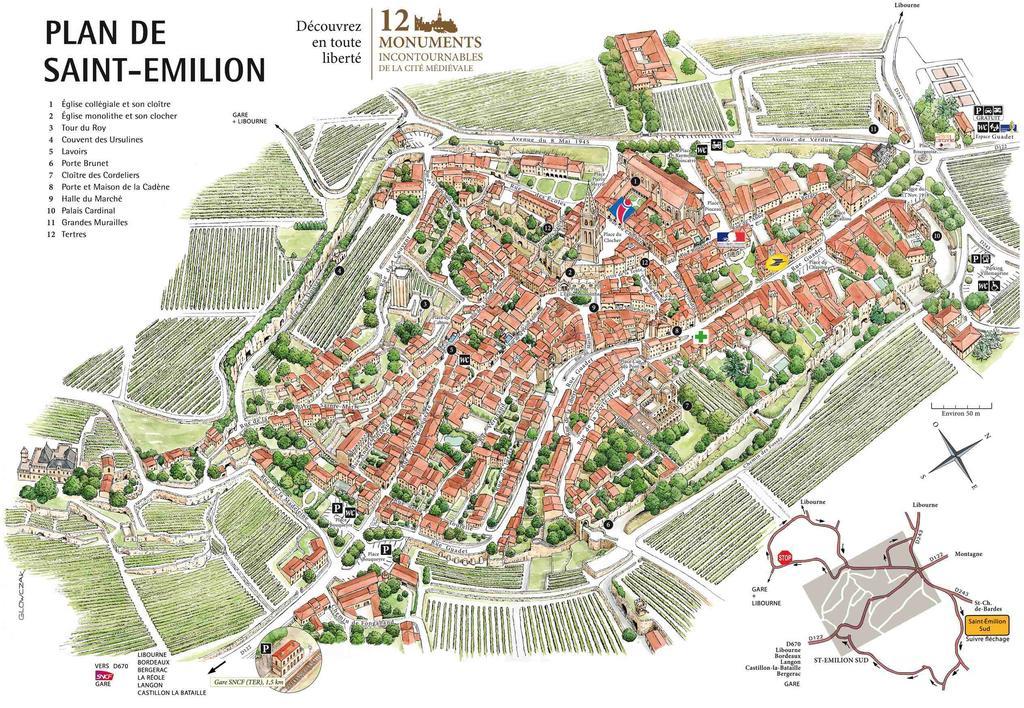 شقة Logis Loiseau Avec Terrasse Saint-Émilion المظهر الخارجي الصورة